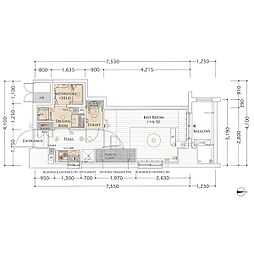 JR東海道本線 名古屋駅 徒歩7分の賃貸マンション 3階1Kの間取り