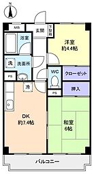 ラ・フォレ薬円台 2DKの間取図画像