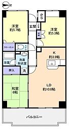 ベルファーム三号館 3LDKの間取図画像