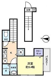 セピアコート寿 1Kの間取図画像