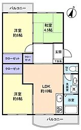 アパート1 3LDKの間取図画像