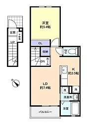 フィオレンティーナ 1LDKの間取図画像