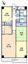 アクトヒルズ八千代2 3LDKの間取図画像