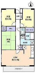 ルーチェ緑が丘A棟 3LDKの間取図画像