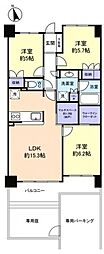 ゆりのき台ハイライズ 3LDKの間取図画像