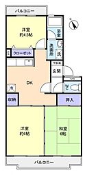サンドリーヌ 3DKの間取図画像