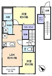 ベルウッド 2LDKの間取図画像