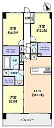 サンクレイドル八千代中央レジデンス 3LDKの間取図画像