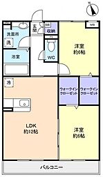 ドルチェ・アンナB 2LDKの間取図画像