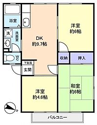 エコエイト 3DKの間取図画像