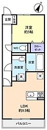 jyuto勝田台2 1LDKの間取図画像