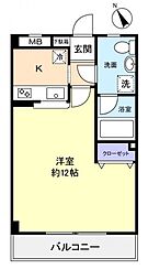 ダイワティアラ村上1 1Kの間取図画像