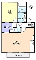 ウィルモアK 1LDKの間取図画像