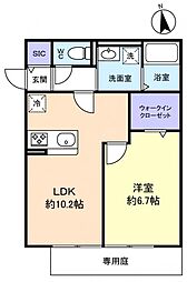 エンブリオ 1LDKの間取図画像