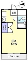 シャンテ津田沼Ａ  ｜ 千葉県船橋市前原西1丁目（賃貸アパート1R・1階・20.20㎡） その2