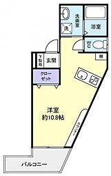 ラ・コリーヌ ワンルームの間取図画像