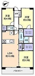 コンフォート津田沼壱番館 3LDKの間取図画像
