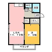 ロジュメント　　Ｂ 201 ｜ 三重県伊賀市西明寺3230-3（賃貸アパート1LDK・2階・48.00㎡） その2