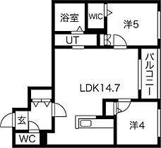 Halenix 北円山 407 ｜ 北海道札幌市中央区北五条西20丁目3-11（賃貸マンション2LDK・4階・53.46㎡） その2