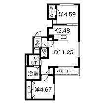 グランベール　(Grandvert) 201 ｜ 北海道札幌市中央区南十九条西9丁目1-38（賃貸マンション2LDK・2階・52.48㎡） その2