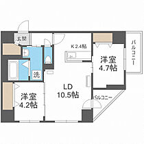 グランカーサ南6条 707 ｜ 北海道札幌市中央区南六条西7丁目1-1（賃貸マンション2LDK・7階・53.00㎡） その2