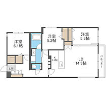 グレン山鼻 401 ｜ 北海道札幌市中央区南十二条西13丁目2-34（賃貸マンション3LDK・4階・80.90㎡） その2