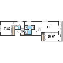 アルファスクエア宮の森2条 201 ｜ 北海道札幌市中央区宮の森二条3丁目2-24（賃貸マンション2LDK・2階・52.95㎡） その2