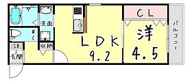 兵庫県神戸市東灘区甲南町２丁目（賃貸マンション1LDK・1階・34.00㎡） その2