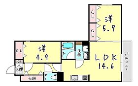 シェルメール住吉本町  ｜ 兵庫県神戸市東灘区住吉本町２丁目（賃貸マンション2LDK・2階・60.28㎡） その2