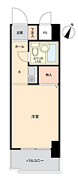 日興パレス伊勢佐木町北パート2 1Kの間取図画像