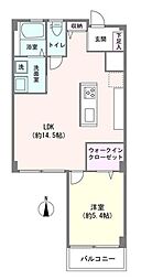 マンション下目黒苑 1LDKの間取図画像