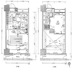 フェイバリッチタワー品川 ワンルームの間取図画像