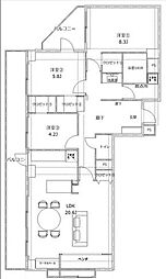 ライオンズガーデン世田谷 3LDKの間取図画像
