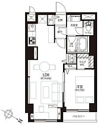 ライオンズマンション上野毛第2 1LDKの間取図画像