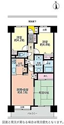 池上パークホームズ 3LDKの間取図画像