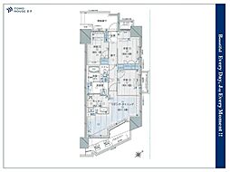 ルフォン町屋ブランシエラ 3LDKの間取り