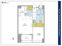 JR総武線 飯田橋駅 徒歩8分 1LDKの間取り