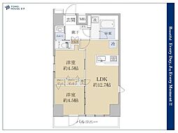 LIVCITY日暮里 2LDKの間取図画像