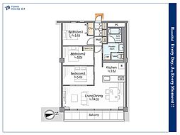 古河ガーデン・マンション 3LDKの間取図画像