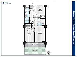 アイビハイツ三田 2SLDKの間取図画像