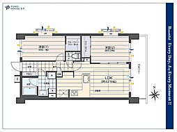 ライオンズマンション中野桃園 2LDKの間取図画像