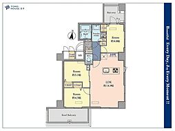 ユニー・ブル池袋リ・ノヴァス 3LDKの間取図画像
