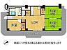 間取り：角部屋2面バルコニーのある3LDKです