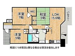 ブリリアレジデンス六甲アイランドＡ棟 3LDKの間取図画像
