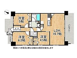 エヌヴィ六甲篠原 3LDKの間取図画像