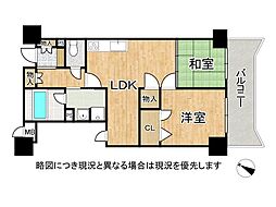 ティコット芦屋 2LDKの間取図画像