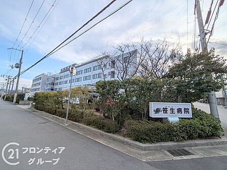 清和会笹生病院 徒歩12分。 900m