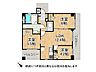 間取り：南西向き角部屋で陽当り良好です！
