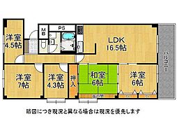 岡本ハウス 5LDKの間取図画像