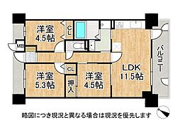 ローレル・トアスクエア 3LDKの間取図画像